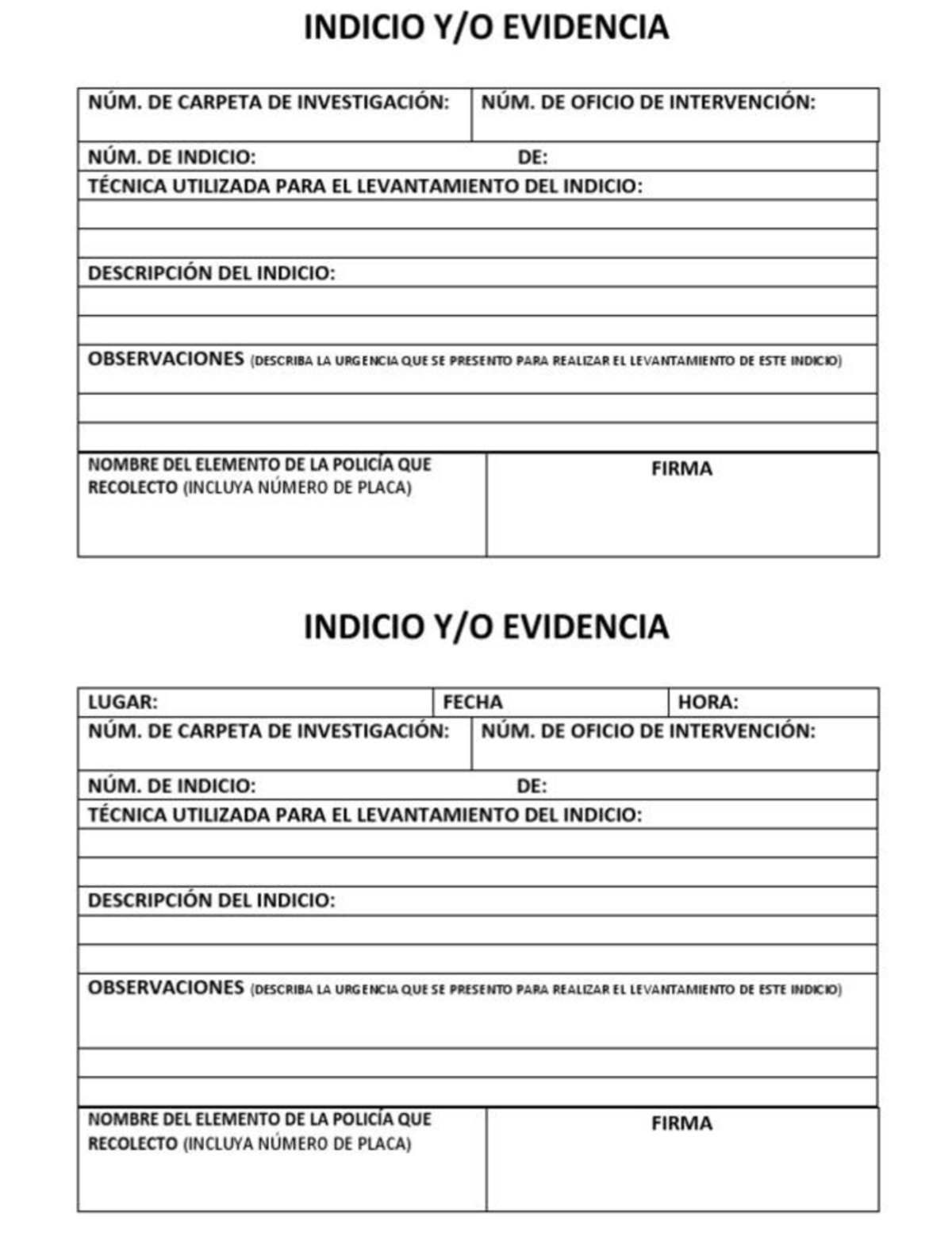 Ficha de Indicio y Evidencia - Investigación AGGGG - Studocu