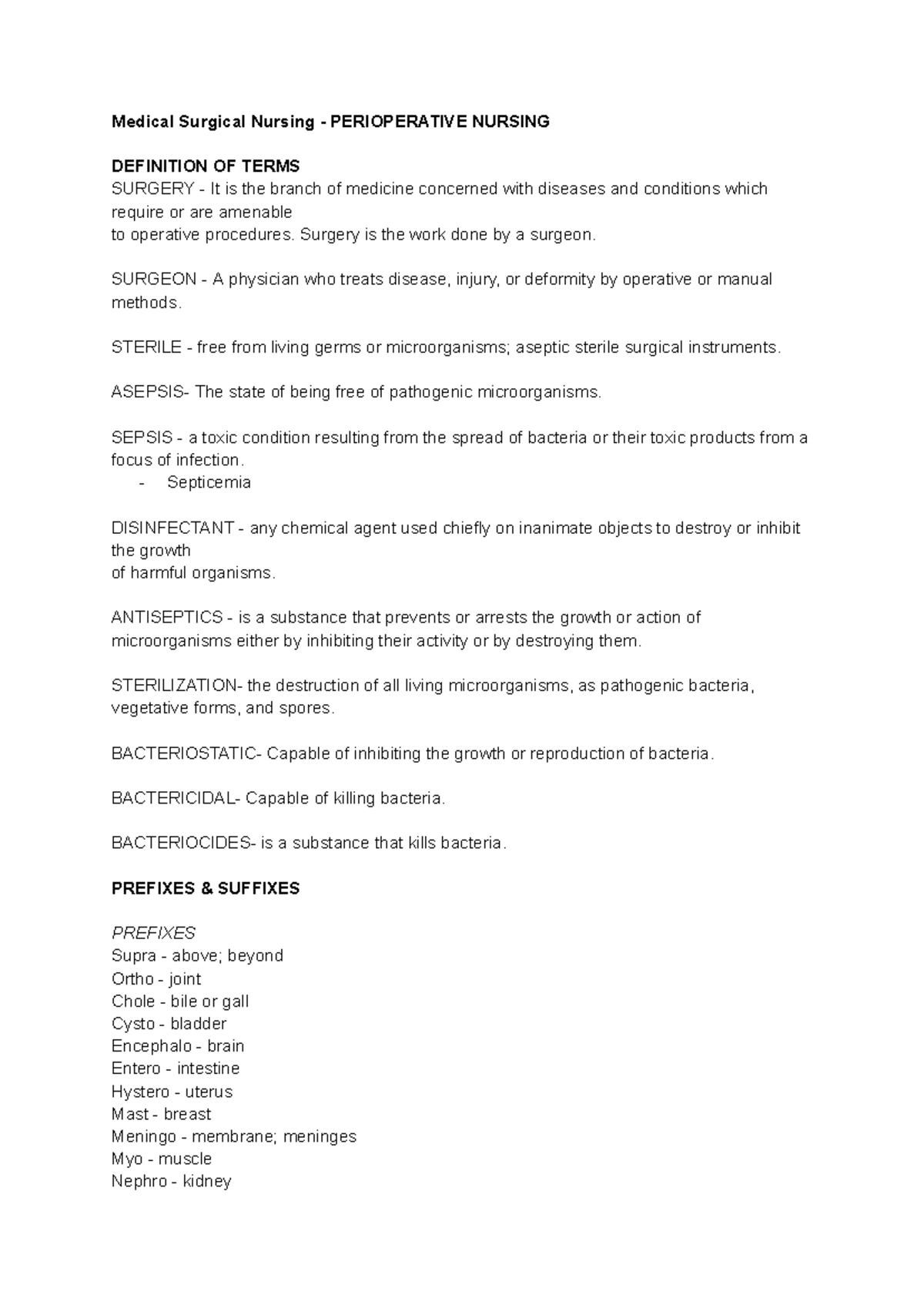 Medsurg-perioperative-nursing - Medical Surgical Nursing ...