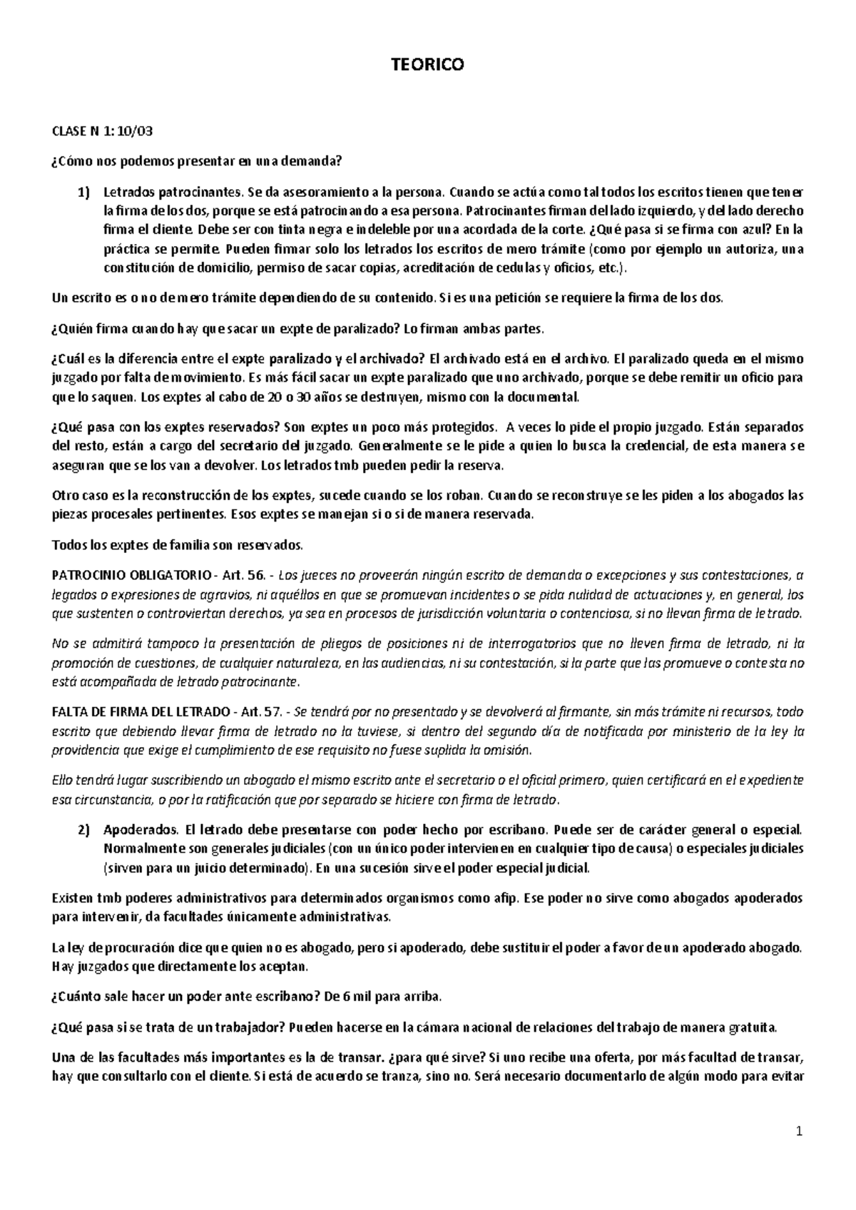 Teorico - Apuntes de Clase de Derecho - Curso LGL-101 - Studocu