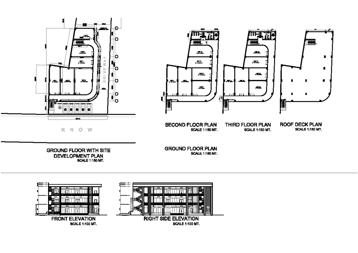 6348 8349 3 Storey Commercial Building Plans and Elevations - Studocu