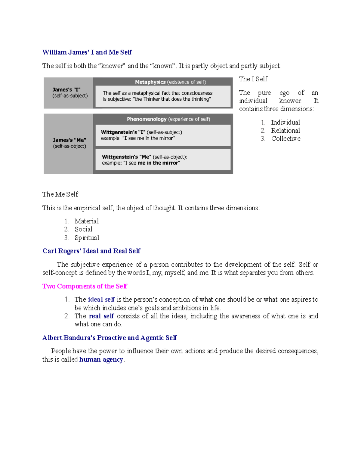 Uts PSY 101 Finals Notes: Understanding the Self and Identity - Studocu