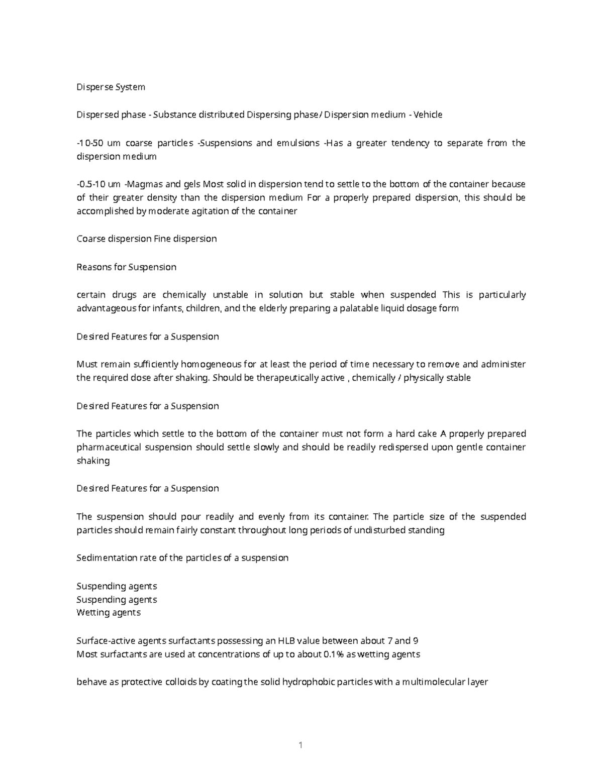 Disperse System: Key Features and Formulations for Suspensions and Gels ...