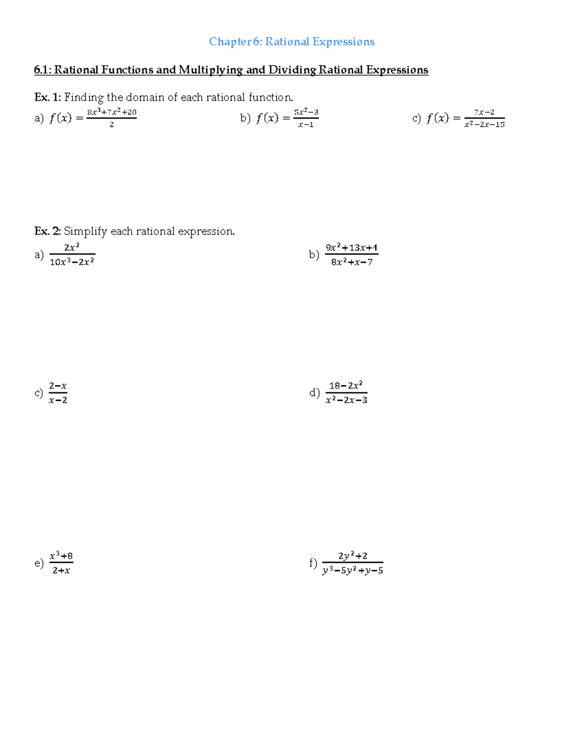 A2H+Chapter+6+Notes - Practice information - Chapter 6 : Rational ...