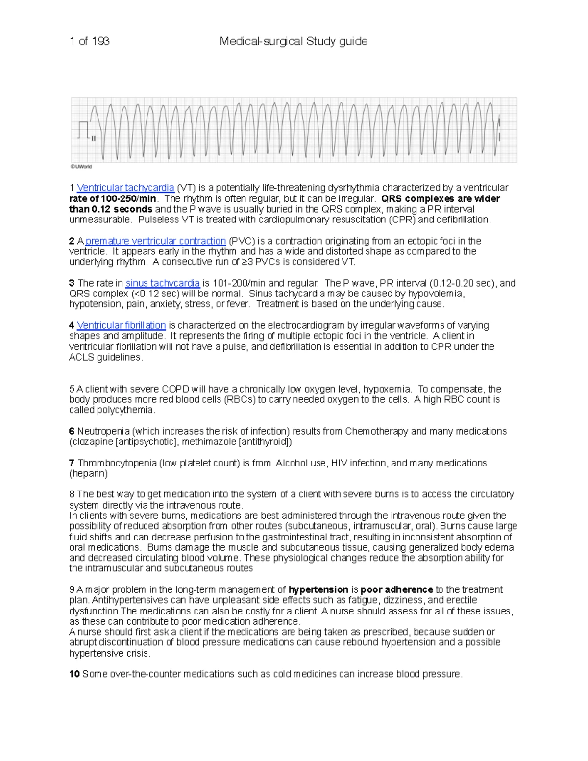 Medical-surgical study guide (6) (1)-Nclex RN - ! ! 1 Ventricular ...