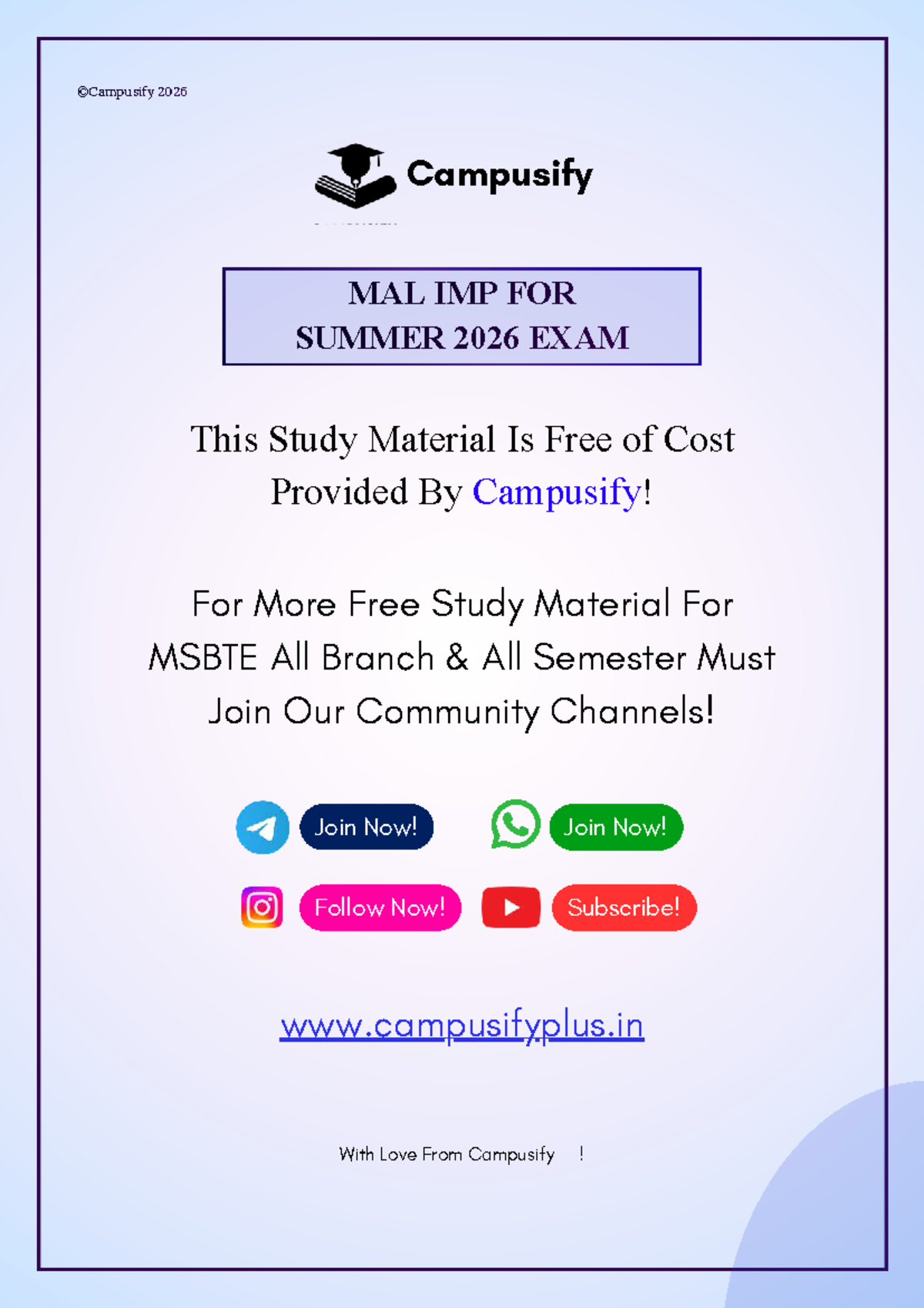 MAL IMP Study Notes for Summer 2026 Exam by Campusify - Studocu