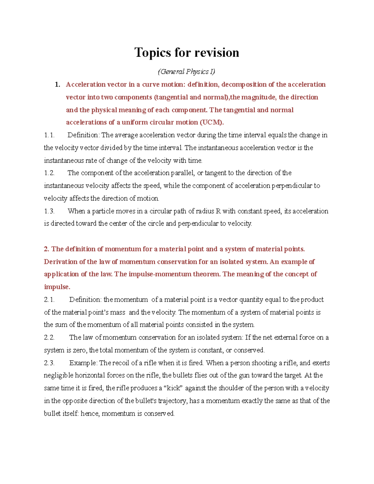 General Physics I Practice Exam 2018: Questions & Answers Guide - Studocu