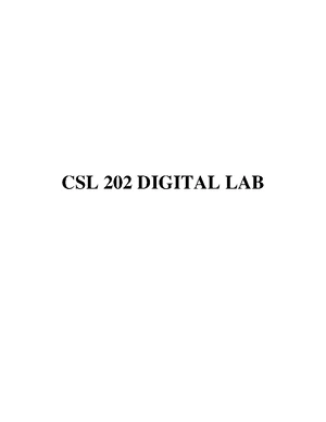 CS Digital Lab Experiments List - CSL 202 – DIGITAL LAB PART A ...