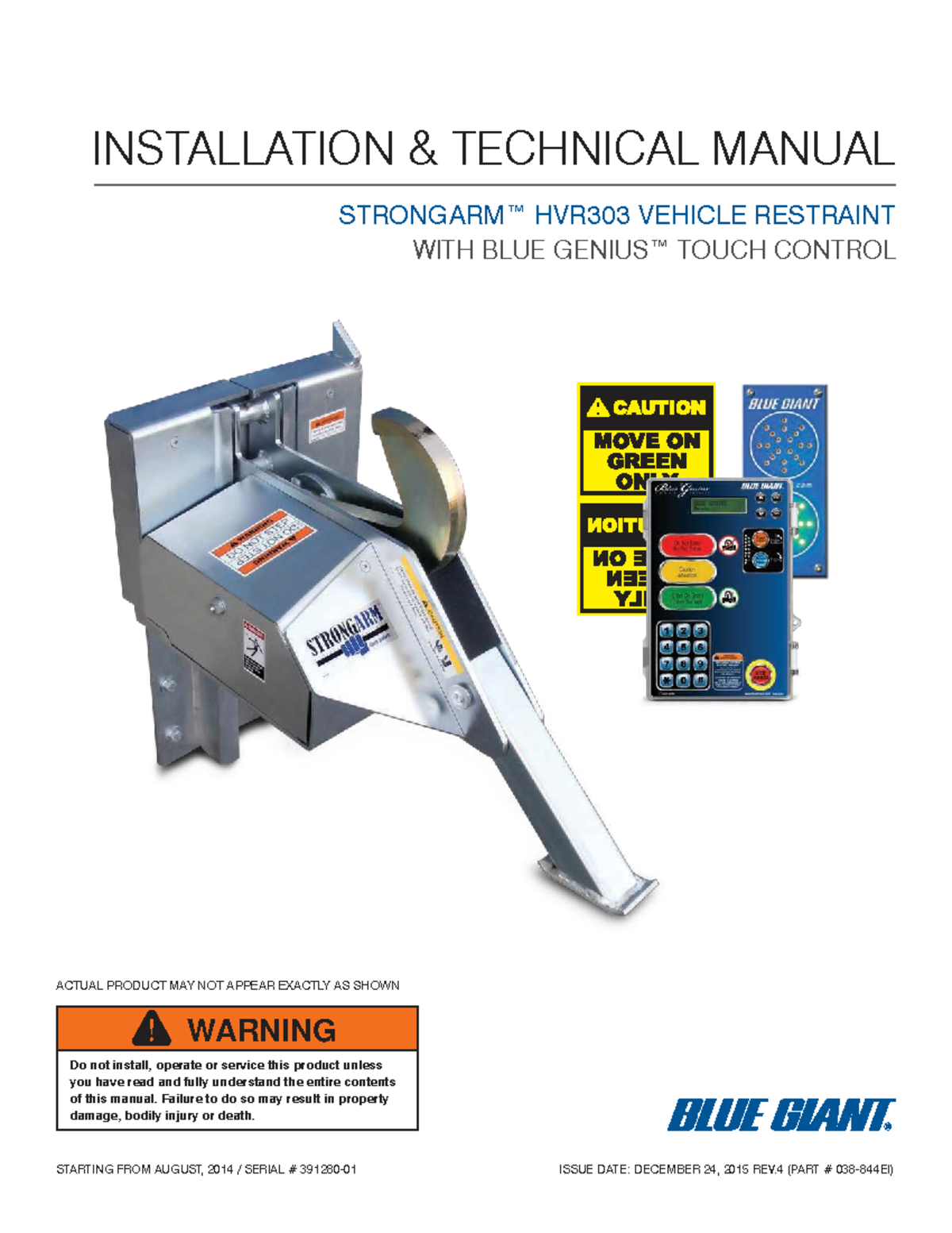 HVR303 Vehicle Restraint Installation Manual - December 2015 Edition ...