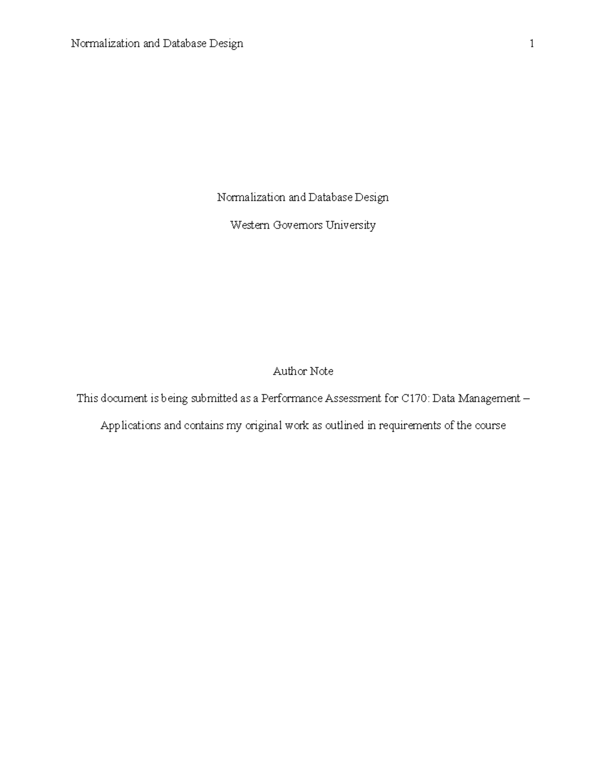C170 Final Exam: Normalization & Database Design Assessment - Studocu