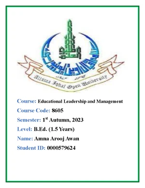8605-2 Aiman - Assignment 02: Budgeting & Learning Resource Management ...