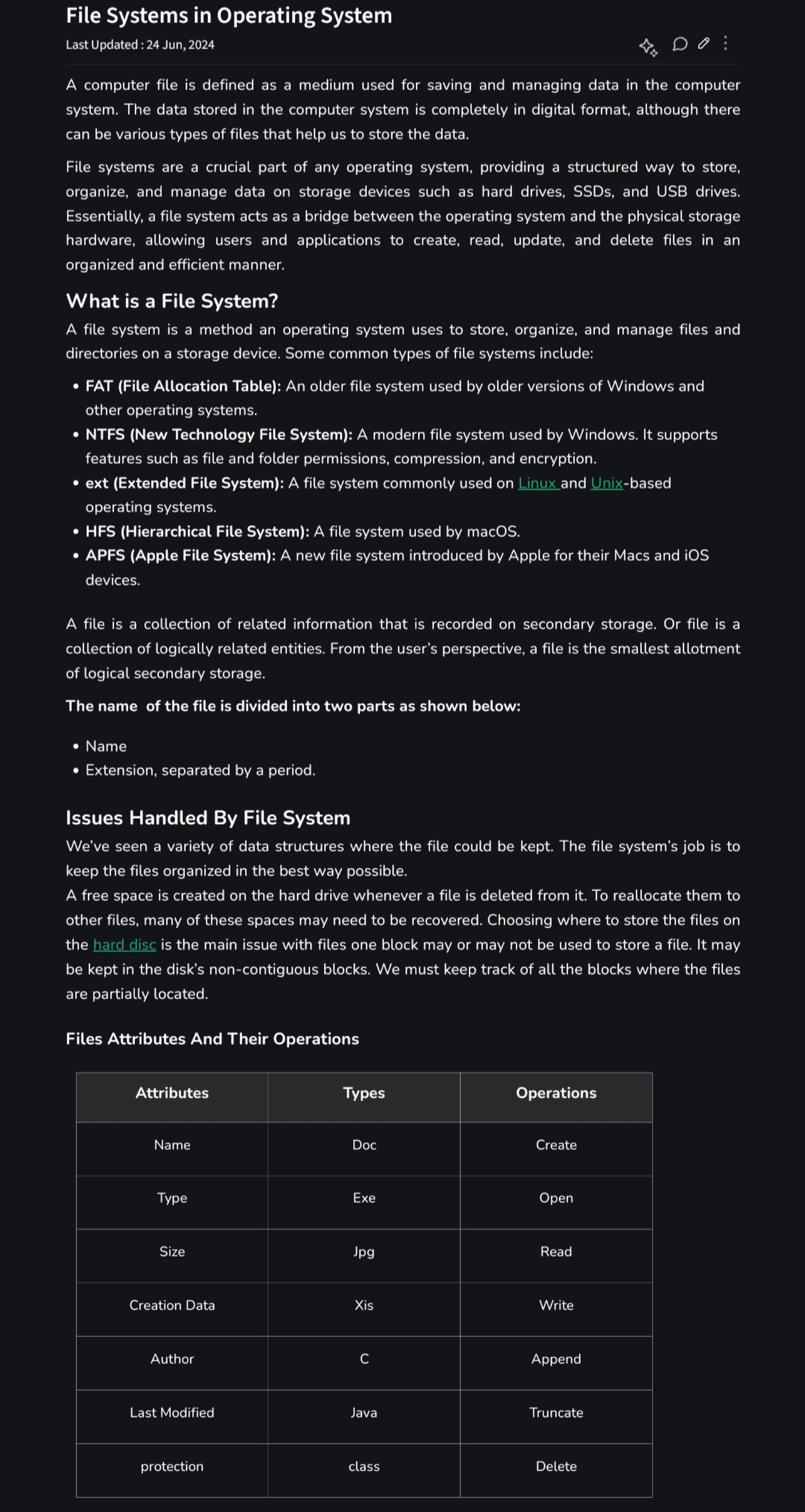 File Systems in OS: Structure, Access Methods, and Implementation - Studocu