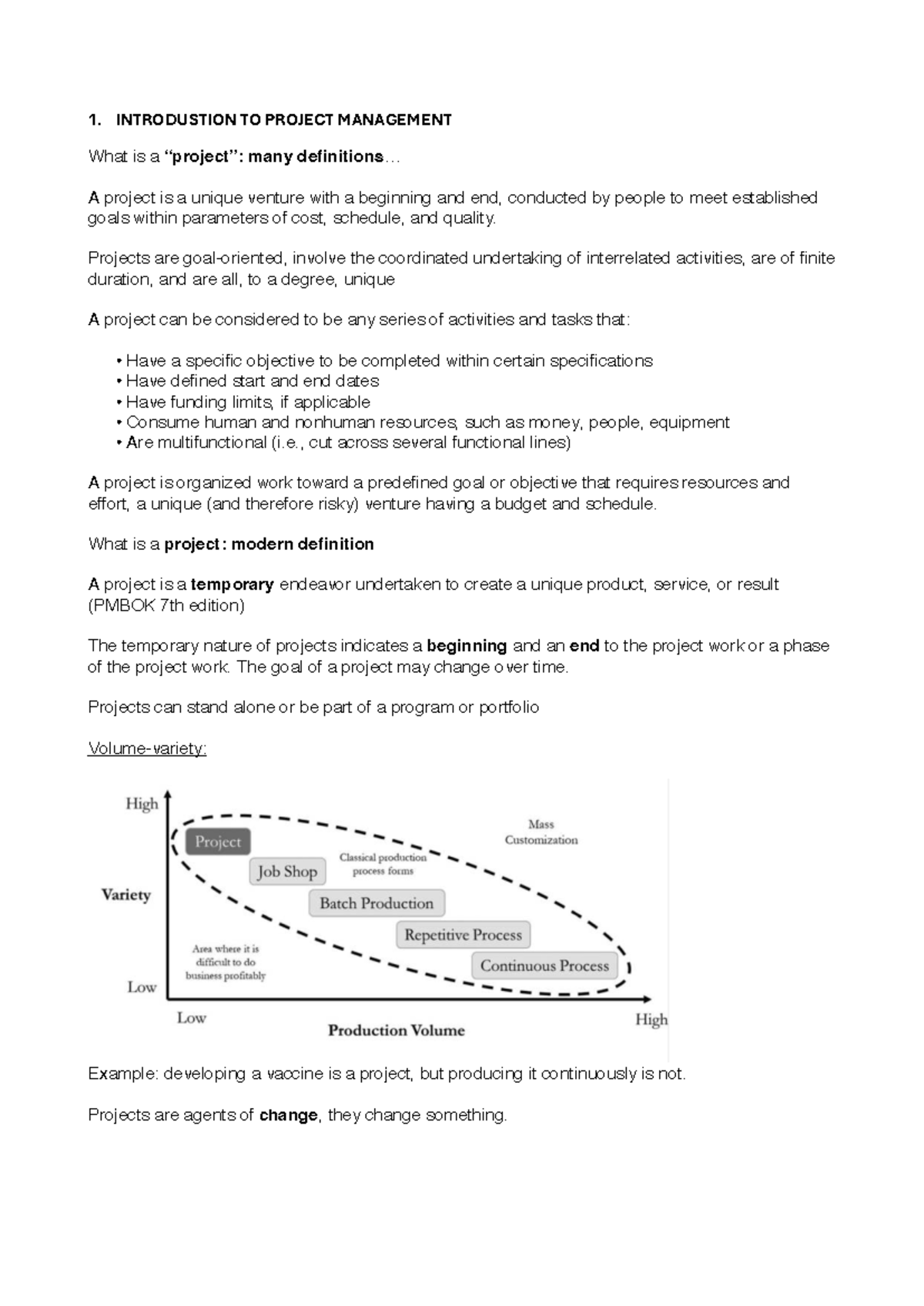 Project Management - Notes on Key Concepts and Stakeholders - Studocu