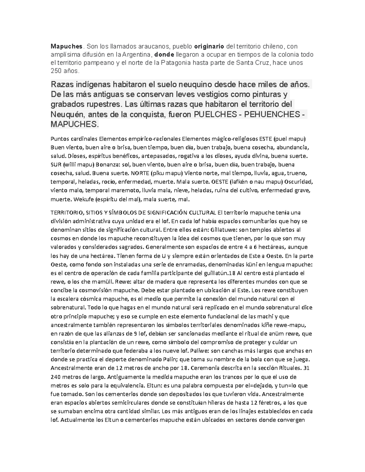Mapuches: Historia y Cultura de un Pueblo Originario - Studocu