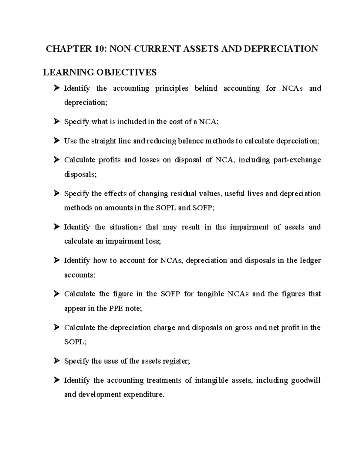 Lecture Notes: Chapter 10 - Assets and Depreciation (ACCT 101) - Studocu