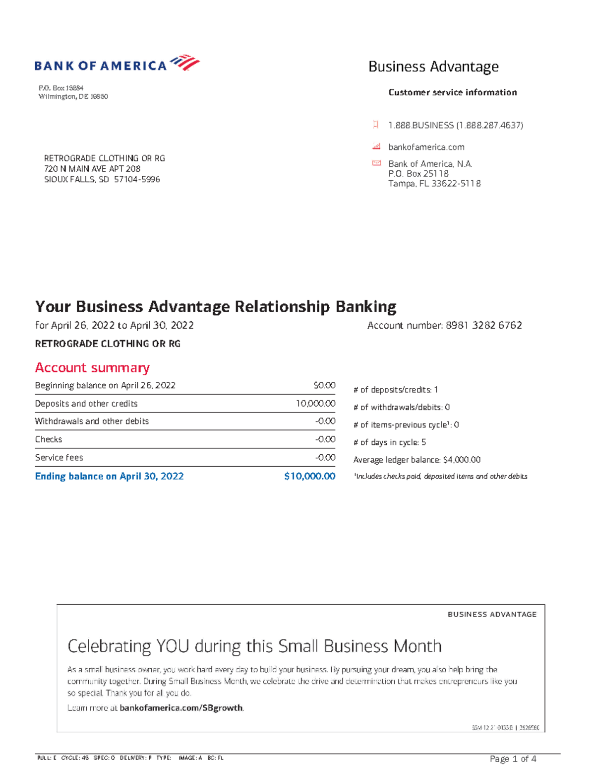 Bank of America Statement - ####### Ã¤¢£ @¢ ¥ @ £ ñKøøøKÂäâÉÕÅââ ...