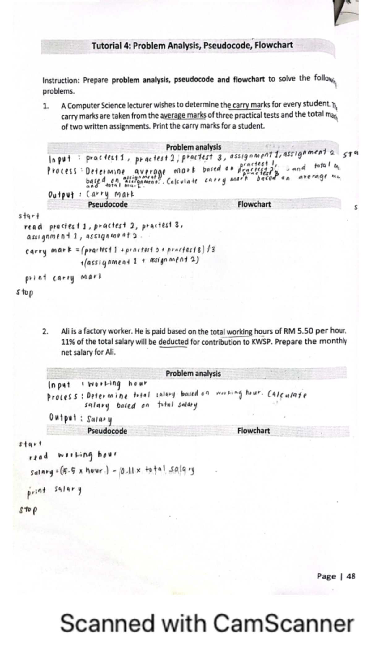 Tutor 4 - This is not my question, i don't have the answer scheme! its ...