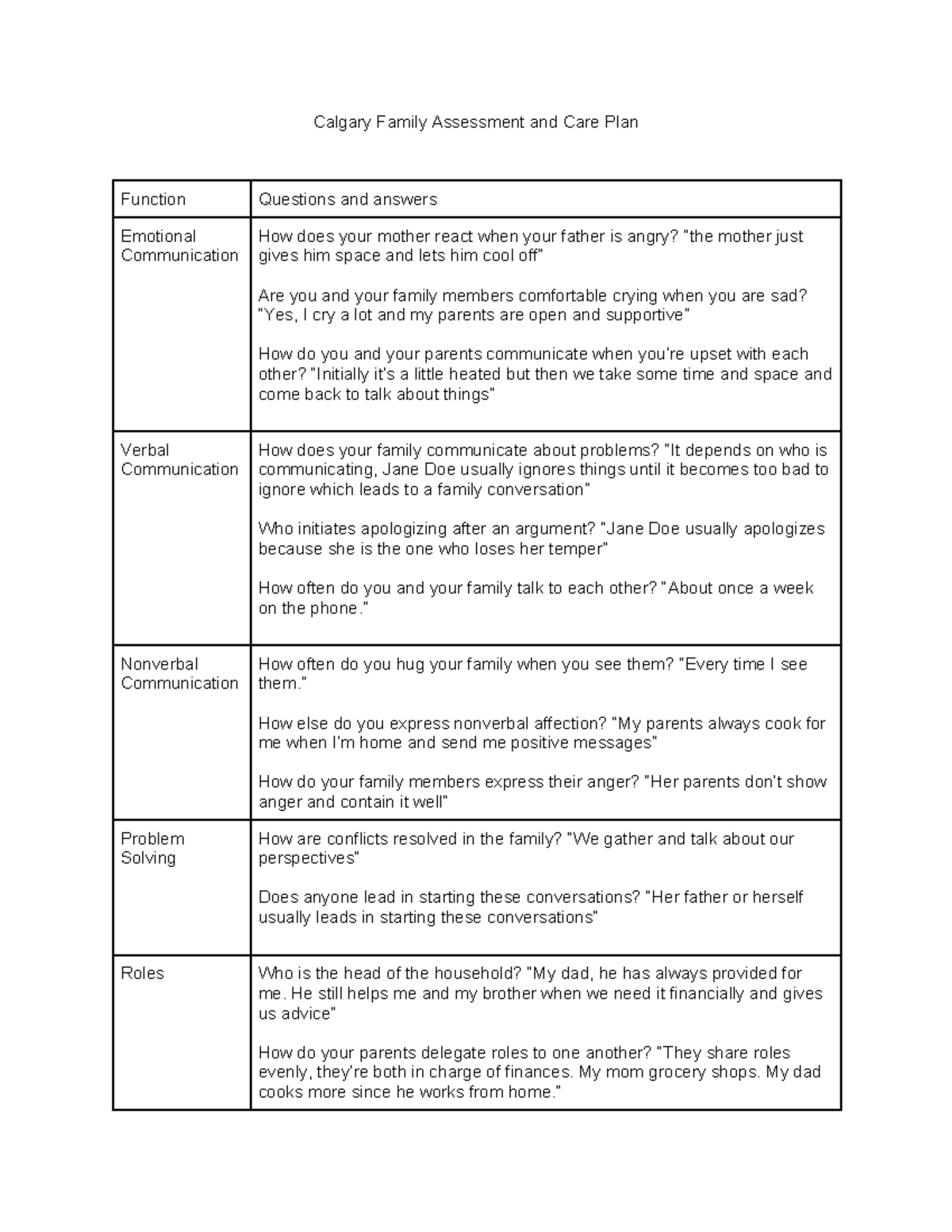 Calgary Family Assessment and Care Plan-1 - Calgary Family Assessment ...