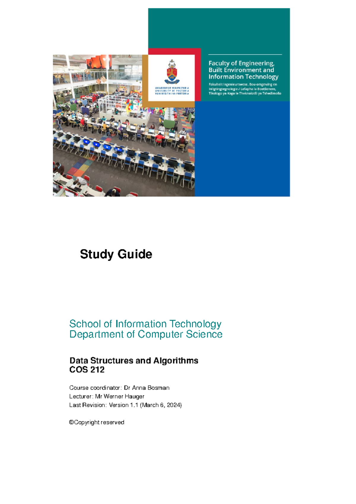 COS212 Data Structures & Algorithms Study Guide 2024 - Studocu