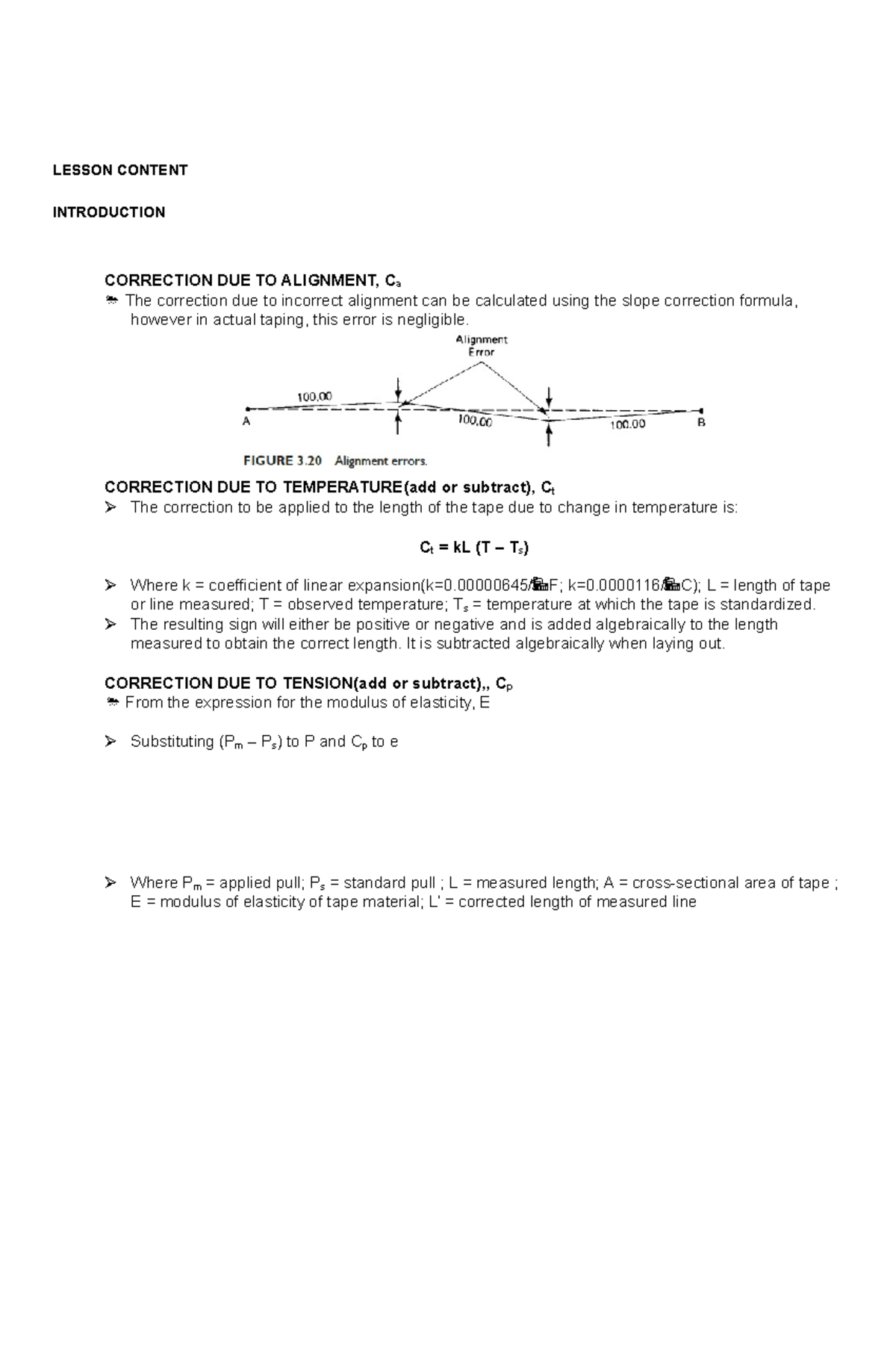 Fundamentals of Surveying 6: Corrections and Measurements Techniques ...