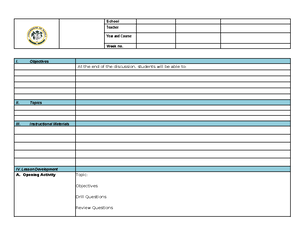 DLP Template Science 1 - N/A - SCHOOL GRADE LEVEL Seven TEACHER ...