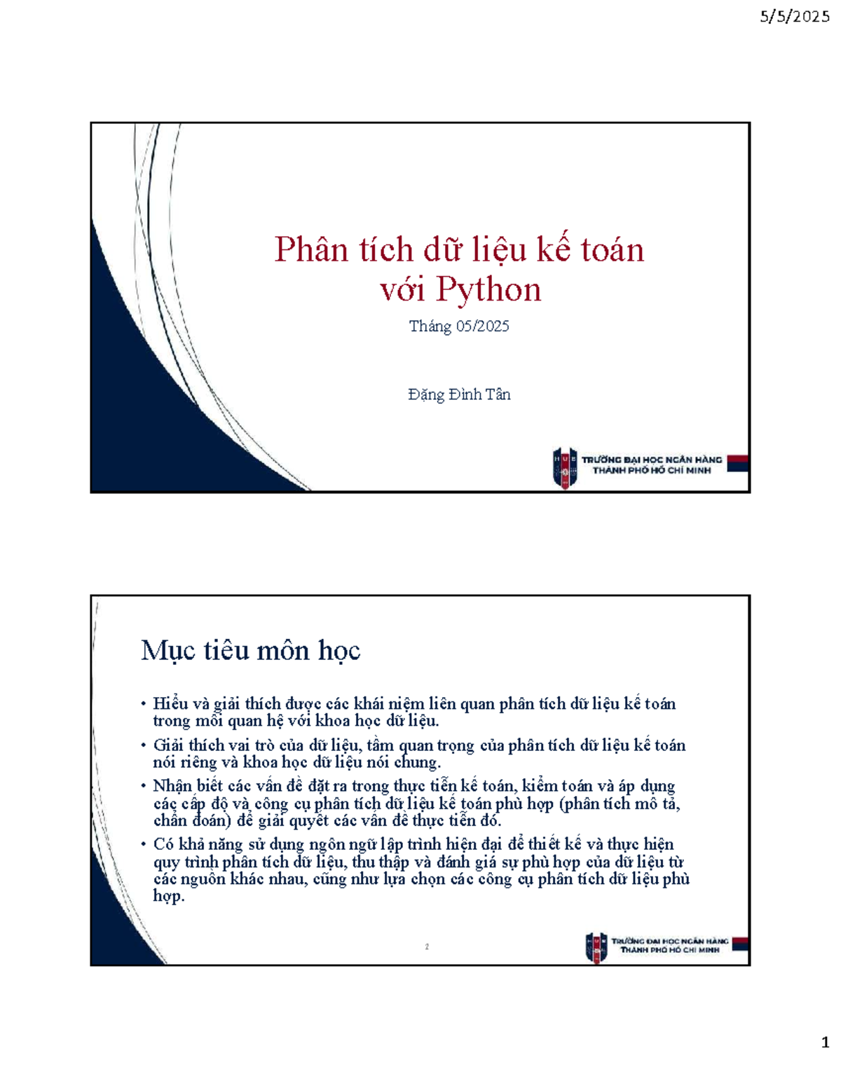 C0 - Phân Tích Dữ Liệu Kế Toán Với Python: Chương 1 - Studocu