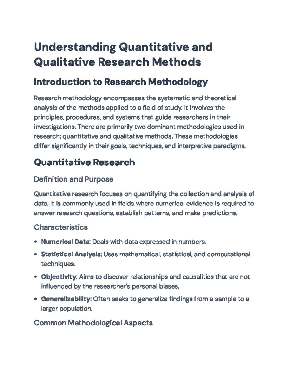 Understanding Quantitative & Qualitative Research Methods: A Guide ...