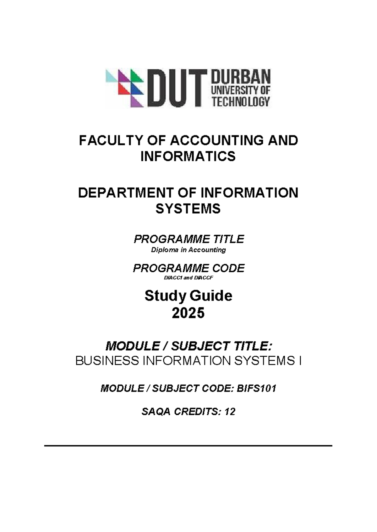 BIFS101 Study Guide 2025: Business Information Systems I Notes - Studocu