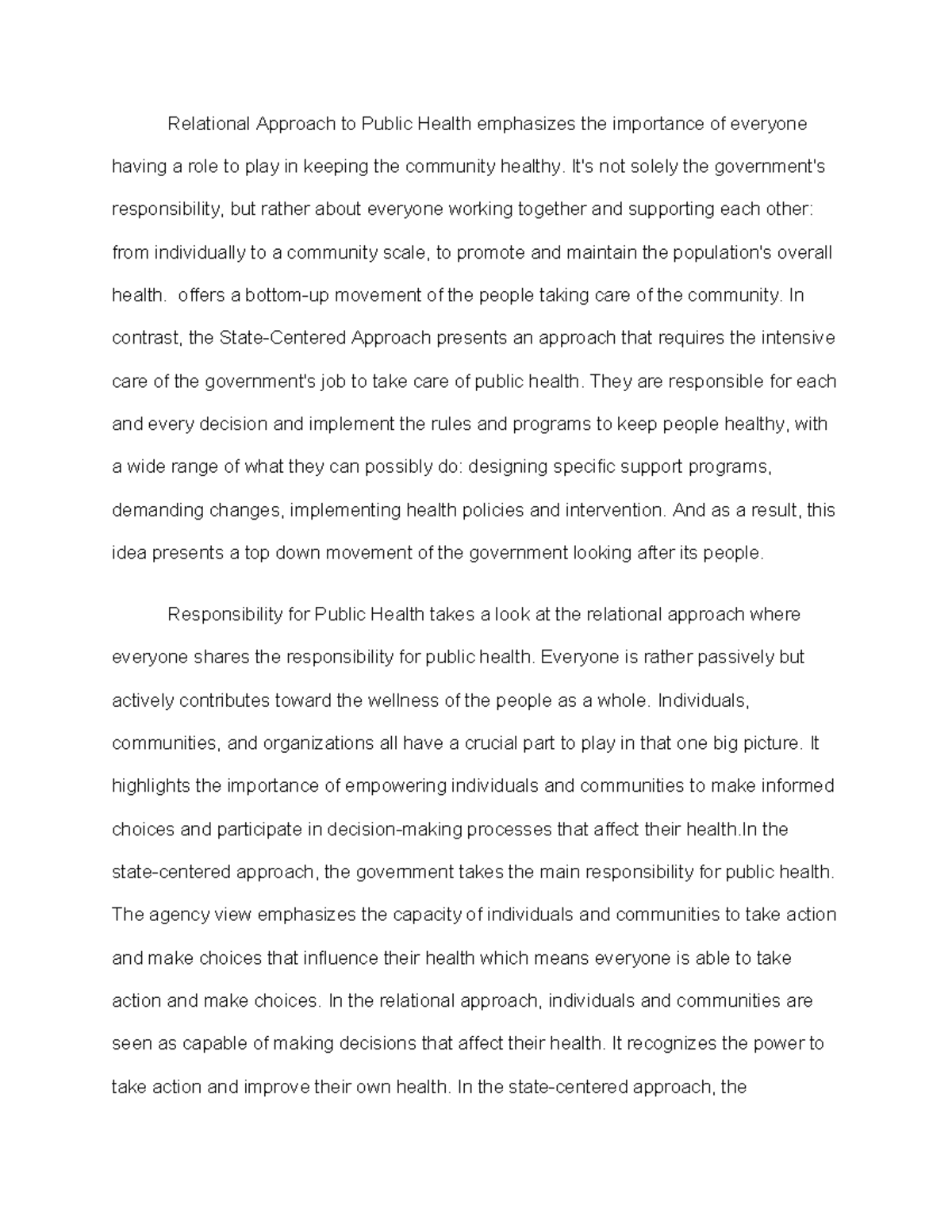 Exam 4: Relational Approach to Public Health & Ethics Insights - Studocu