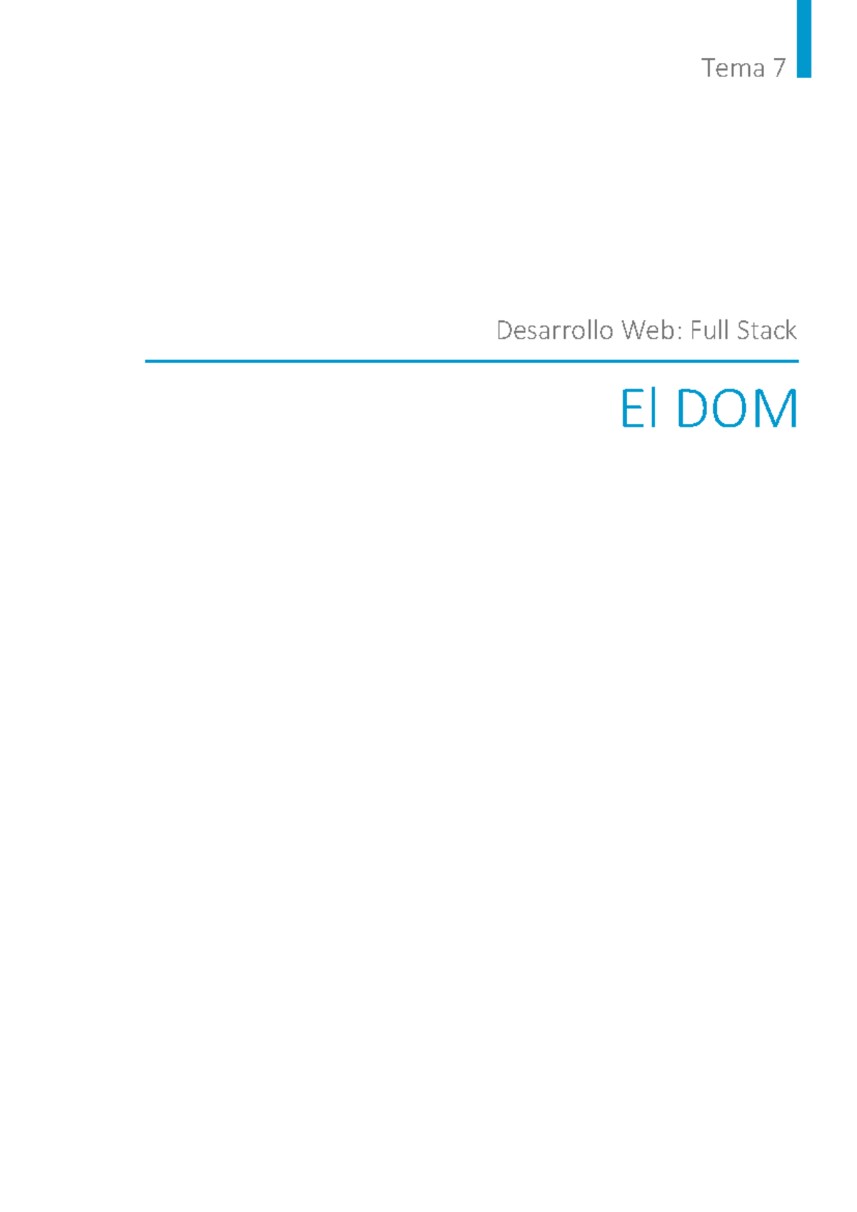 Tema 7: Desarrollo Web Full Stack - El DOM y JSDOM (UNIR) - Studocu