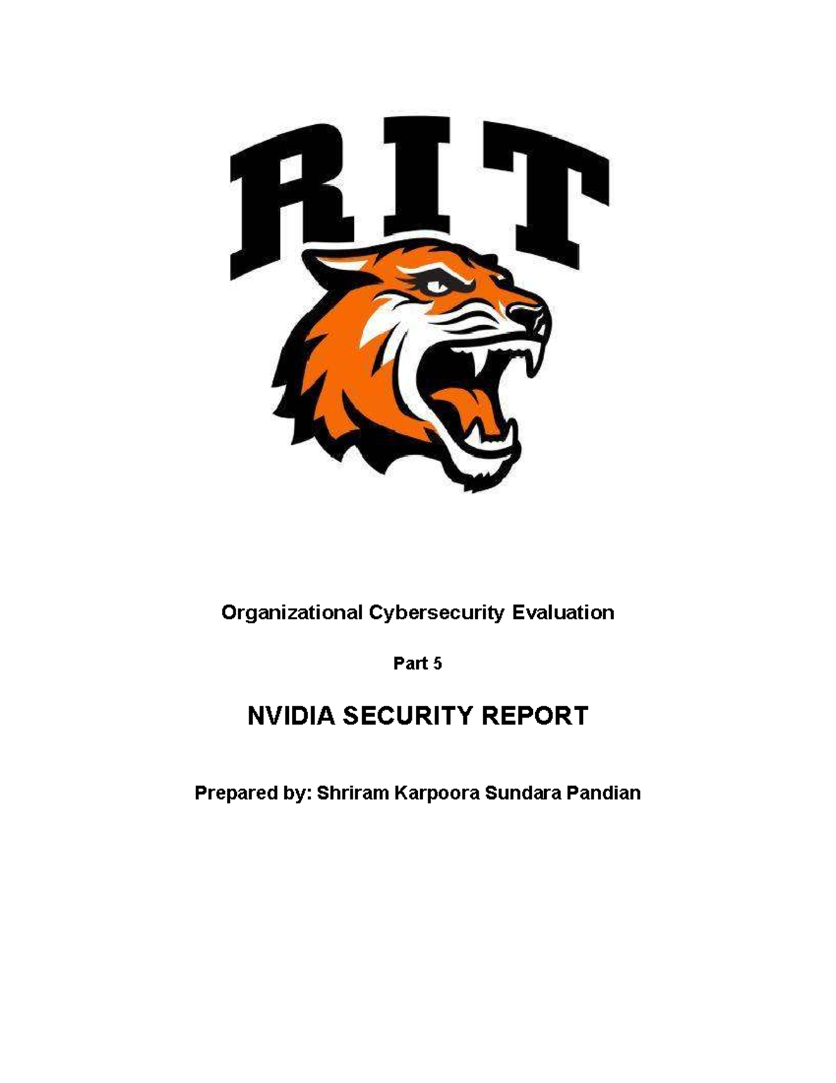 NVIDIA Cybersecurity Evaluation Report: Part 5 - Risk Assessment ...