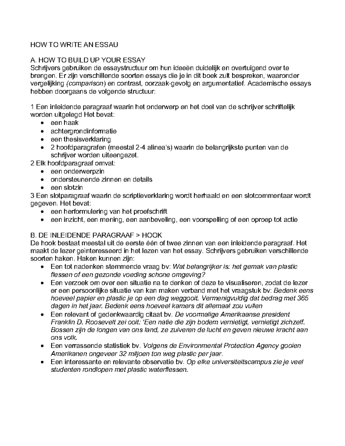 Thema 4: Gaswisseling en Ademhaling in Biologie B83A - Studeersnel