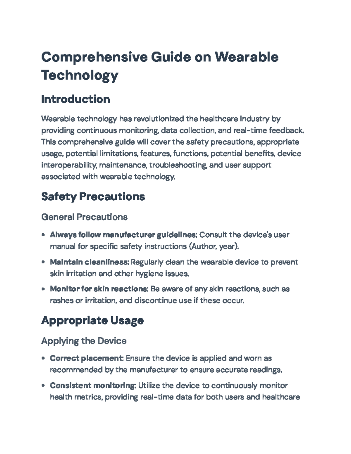 Comprehensive Guide to Wearable Technology in Healthcare ...