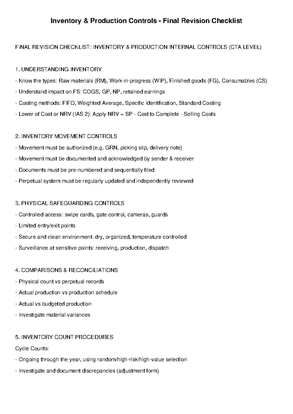UFS Paper 1 Nov Exam Suggested Solution: Risks of Material Misstatement ...