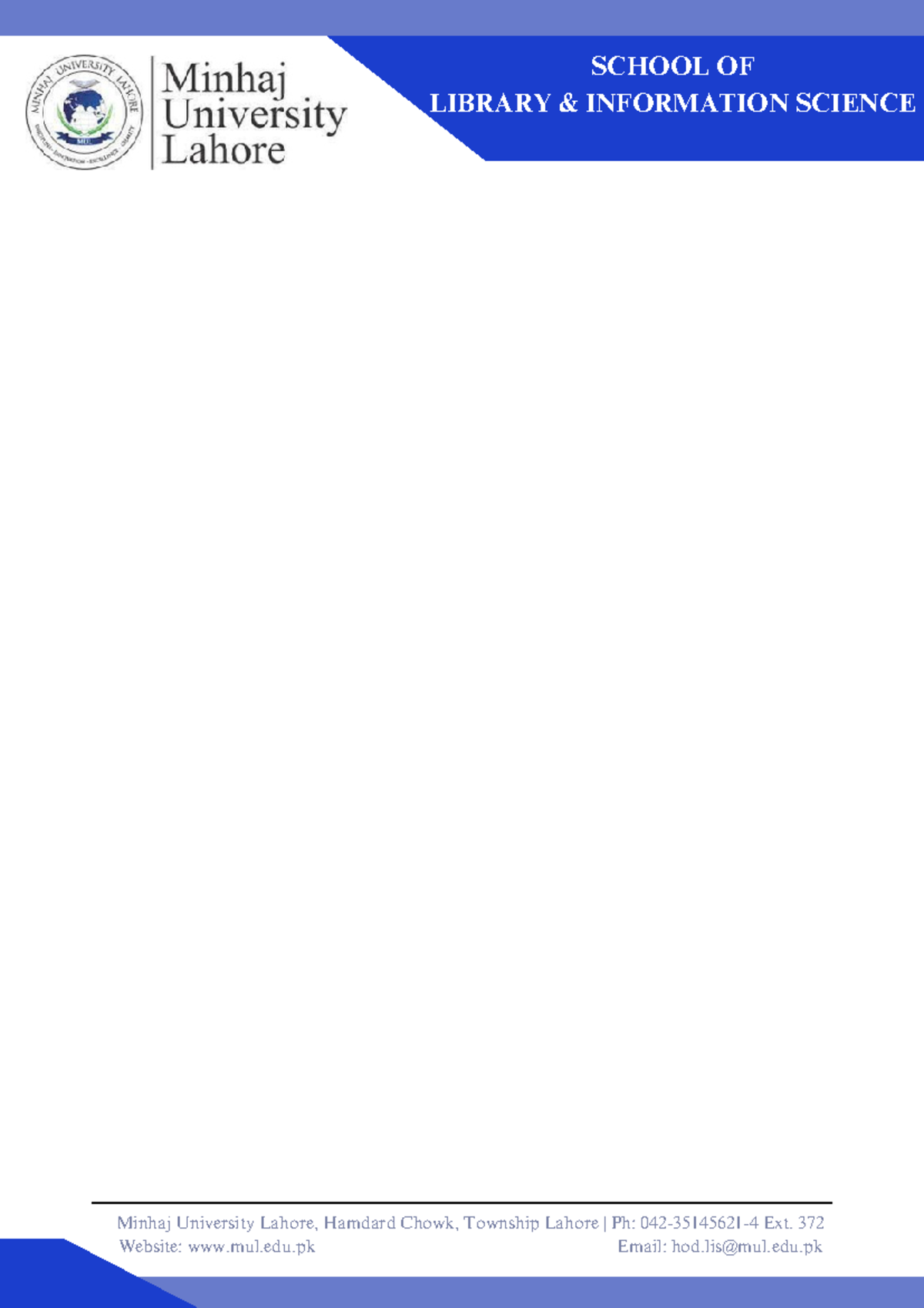 Minimalist Business Letterhead - Marketing of Library and Information ...