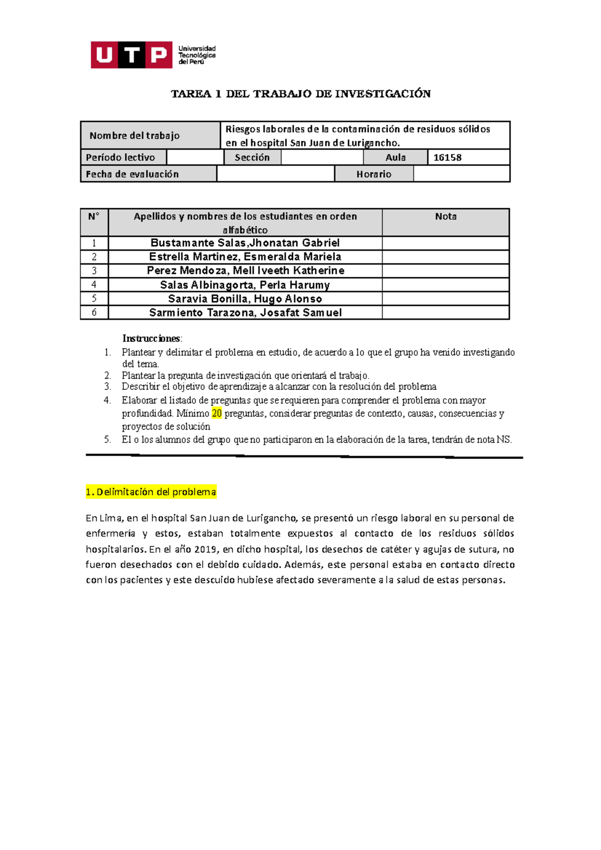 Semana 5 - Tarea 1 - Plantilla - Delimitación del tema de investigación ...