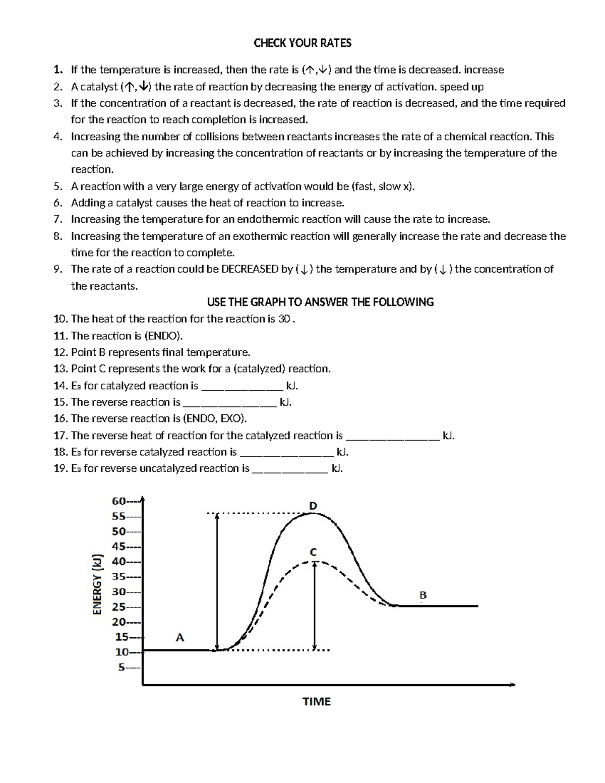 Chemistry 101: Reaction Rates and Catalysts - Study Notes - Studocu