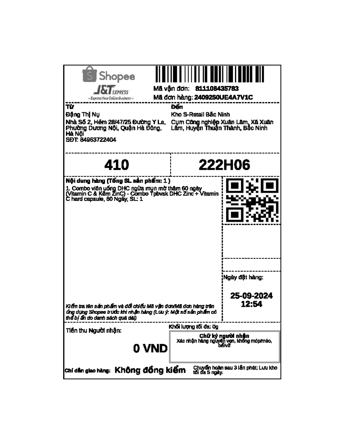 Bshopee Order Confirmation Details: 2409250UE4A7V1C - Studocu