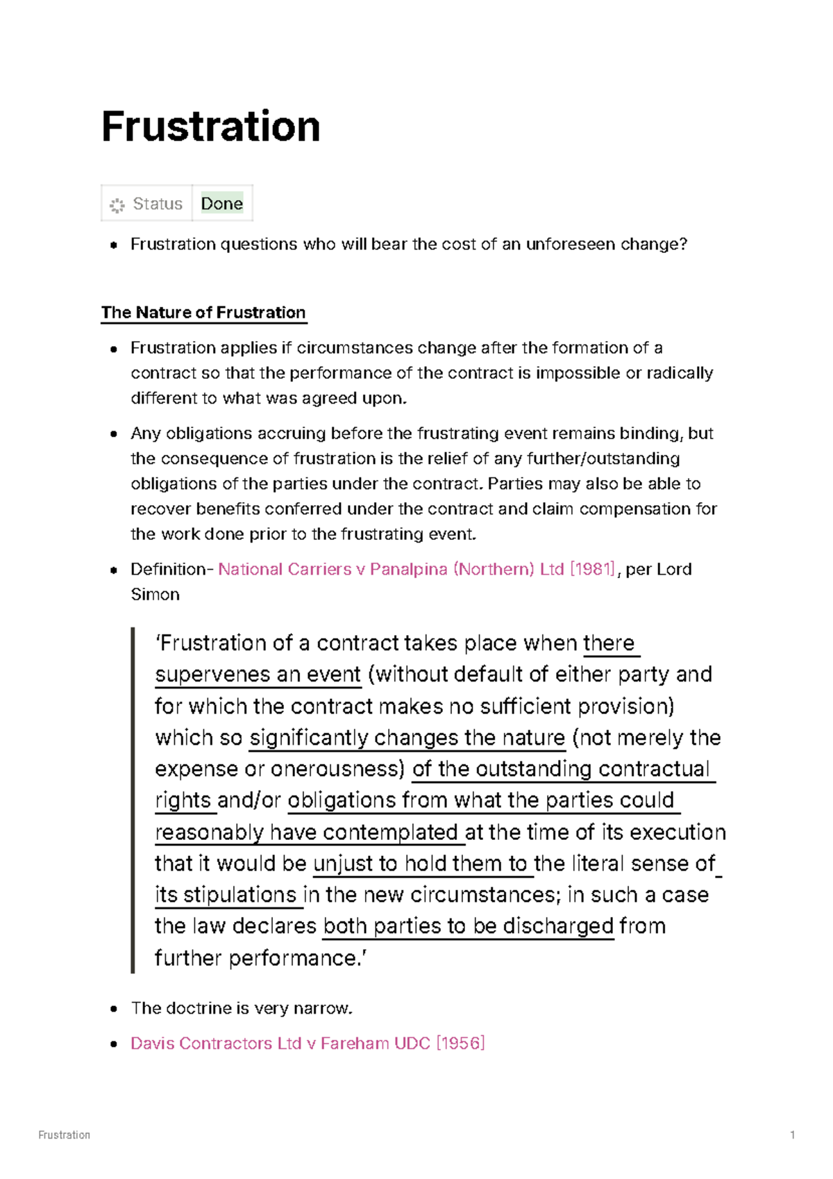 Frustration Detailed Notes - Frustration Status Done Frustration ...