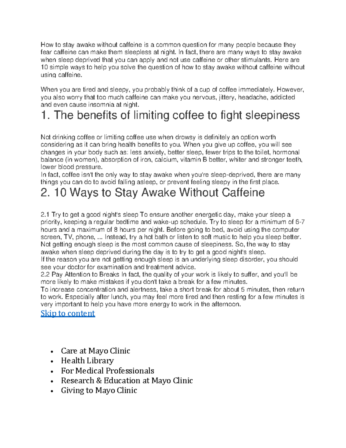 Lec23 - How to stay awake without caffeine is a common question for ...