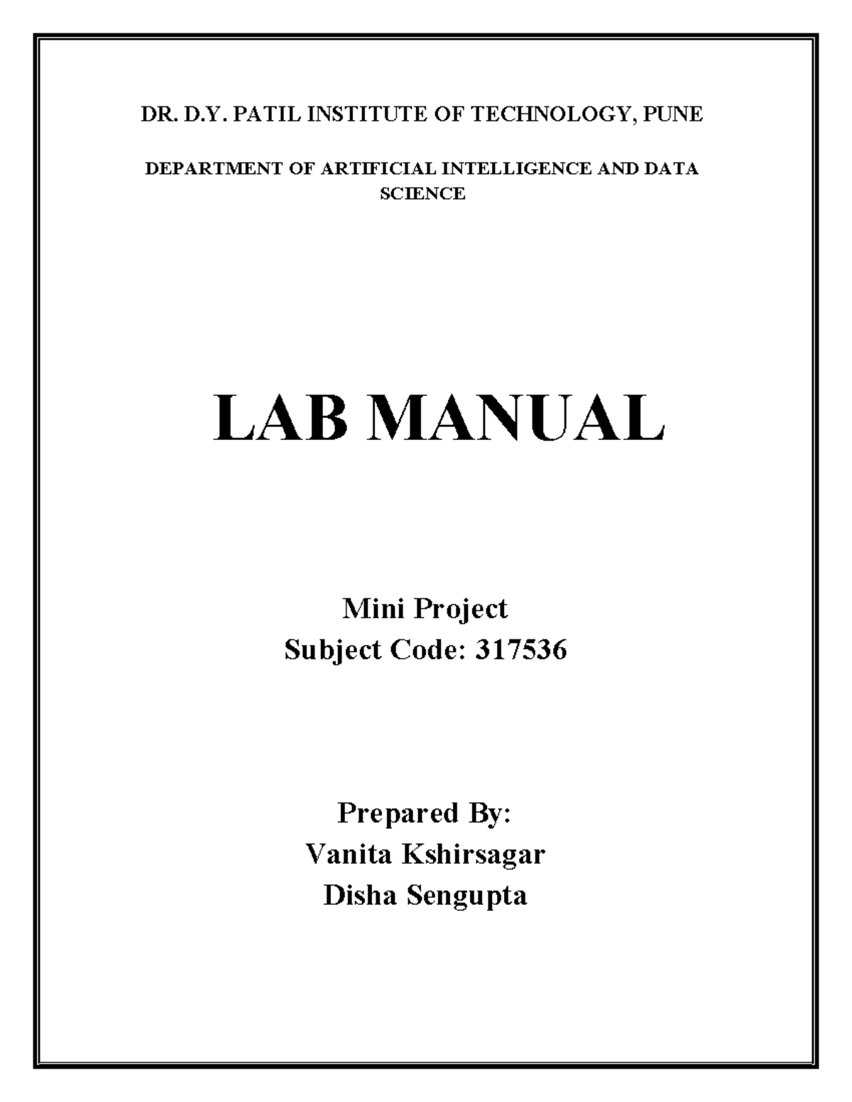 Cyber Security Lab Manual - TE AI&DS (Subject Code: 317536) - Studocu