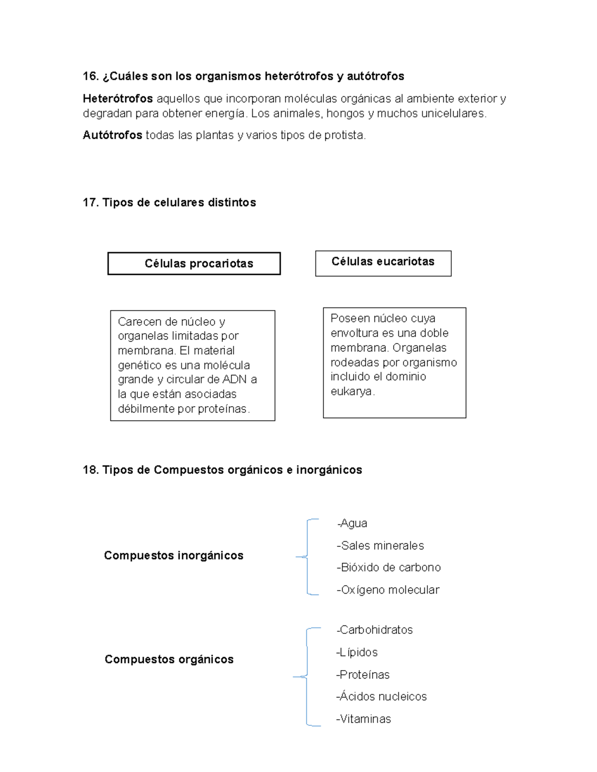 Organismos Heterótrofos y Autótrofos: Conceptos Clave en Biología - Studocu