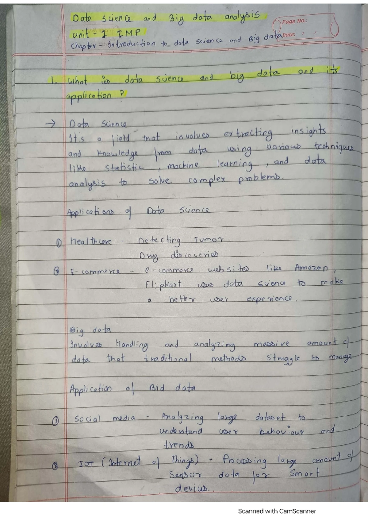 Data Science and Big Data Analytics (SPPU) Unit 1 Overview and Notes ...