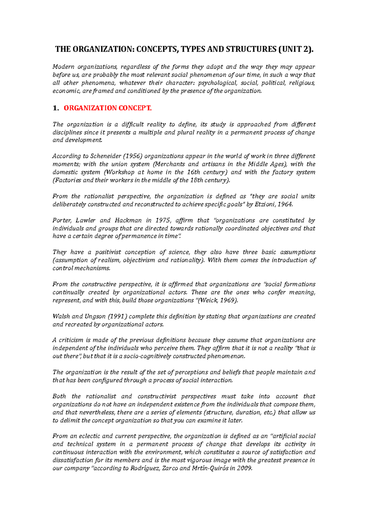 Lesson 2: Organizational Concepts, Types, and Structures - Lecture ...
