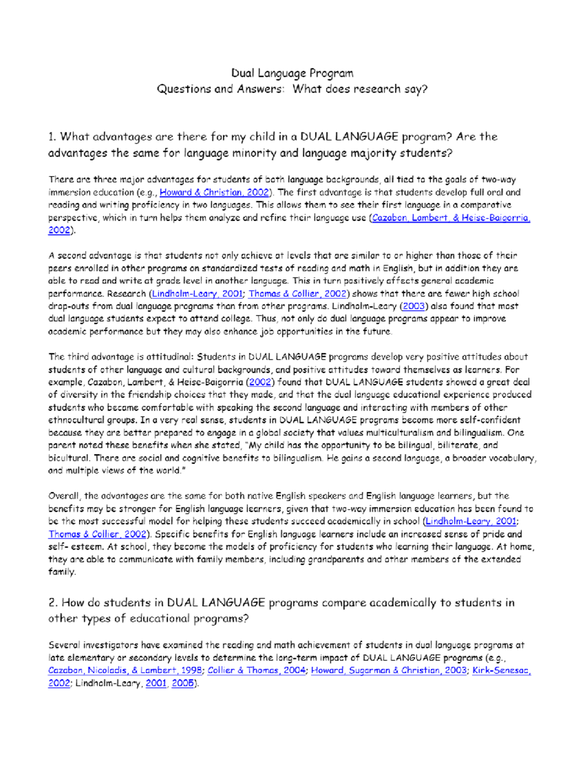 Dual Language Program Q&A: Advantages, Comparisons, & Success Factors ...
