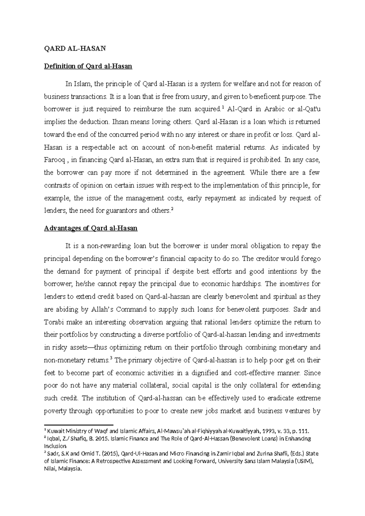 Qard al-Hasan: Understanding Islamic Benevolent Loans and Their Impact ...