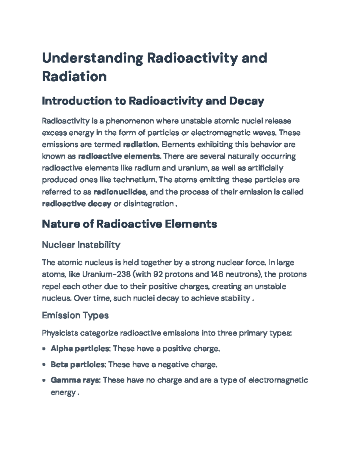 Understanding Radioactivity and Radiation: Concepts and Measurements ...