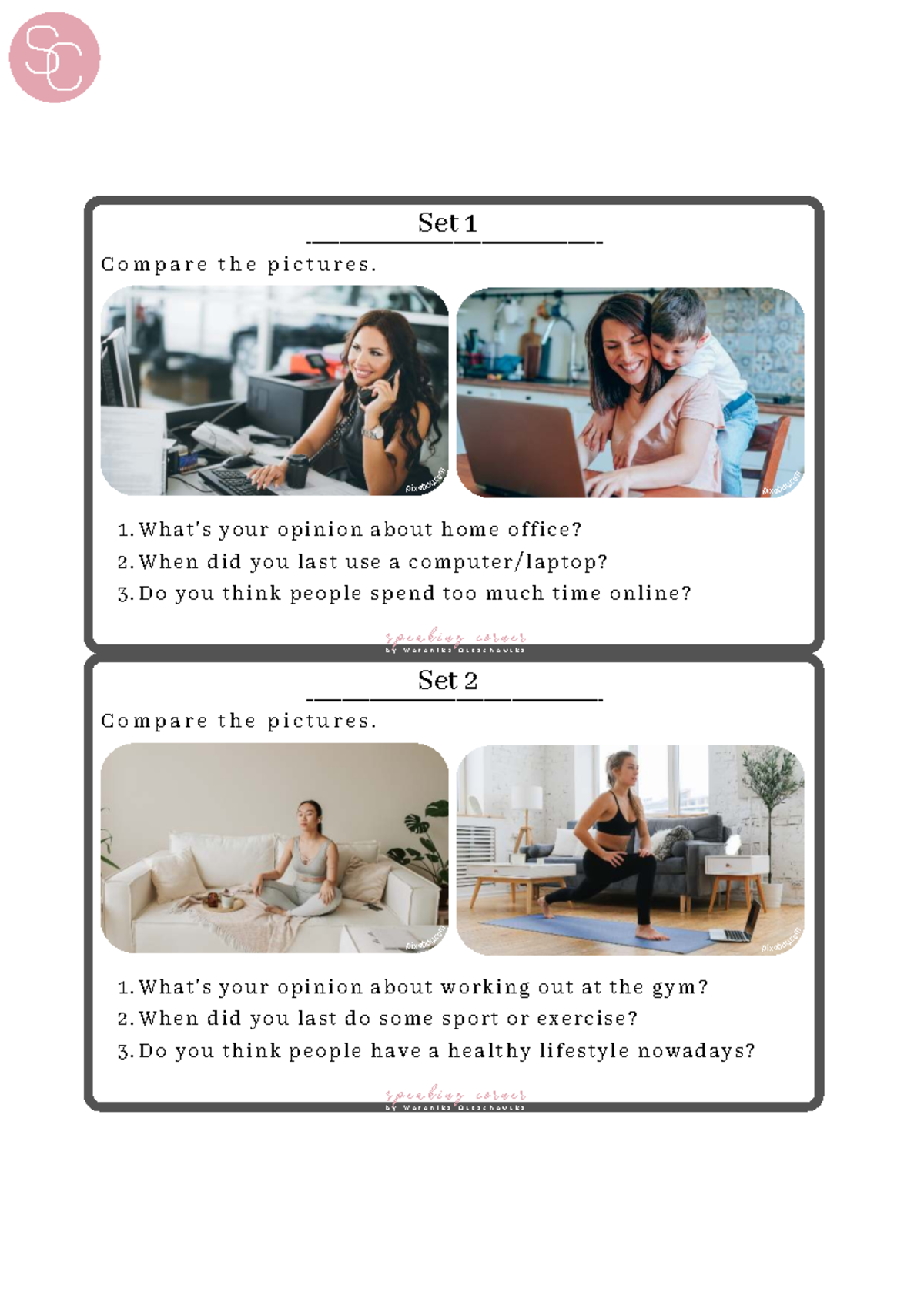 SC Speaking Corner: Picture Comparison Sets and Discussion Questions ...