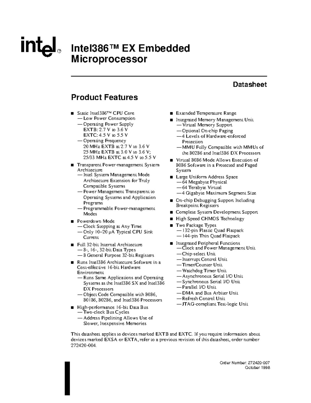 80386 EX - Lần tạo - Intel386™ EX Embedded Microprocessor Datasheet ...