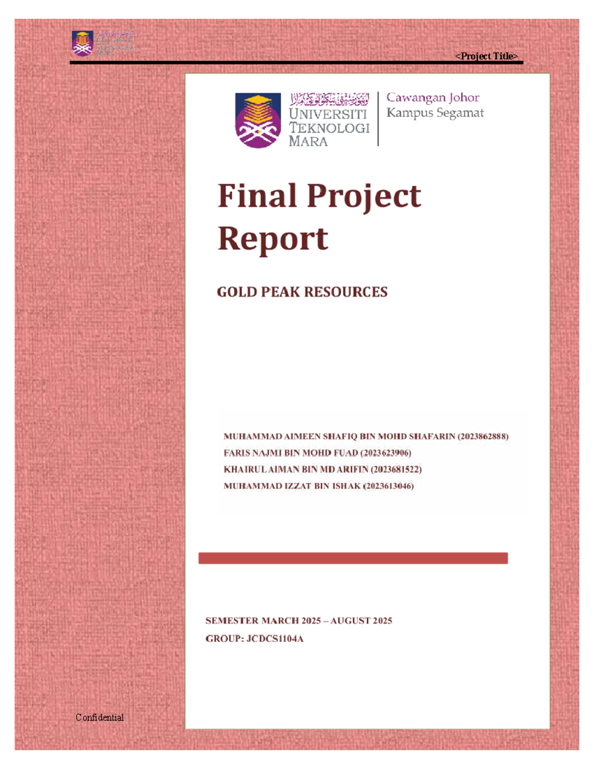 Final Report on Gold Trading System - ISP250 - Studocu