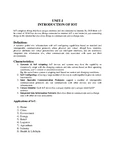 IOT Notes Summary - Units 1, 2, and 3 - Master of Computer Applications (MCA)